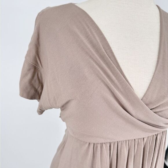 BCBGMaxAzria Tan V-Neck Cross Front Wrap Dress XS - Picture 4 of 8